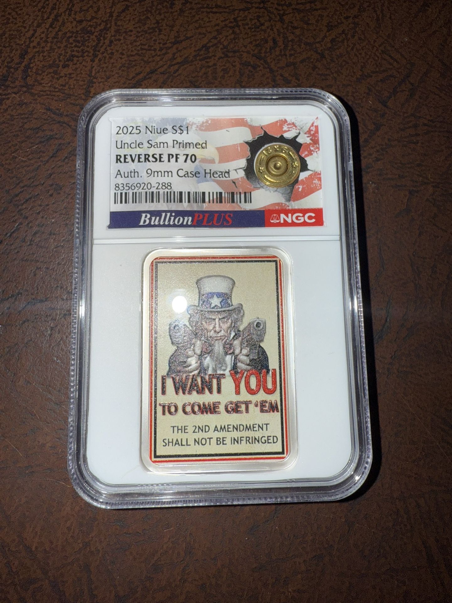 2025 Niue S$1 Uncle Sam Primed REVERSE PF 70