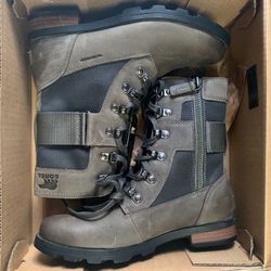 ✨New With Box ✨ Adult Women Size 6.5 Emelie Conquest Brown Leather Waterproof Lace Up Able High Boots Sorel