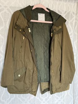 Women’s ZARA Parka Green Jacket Size M