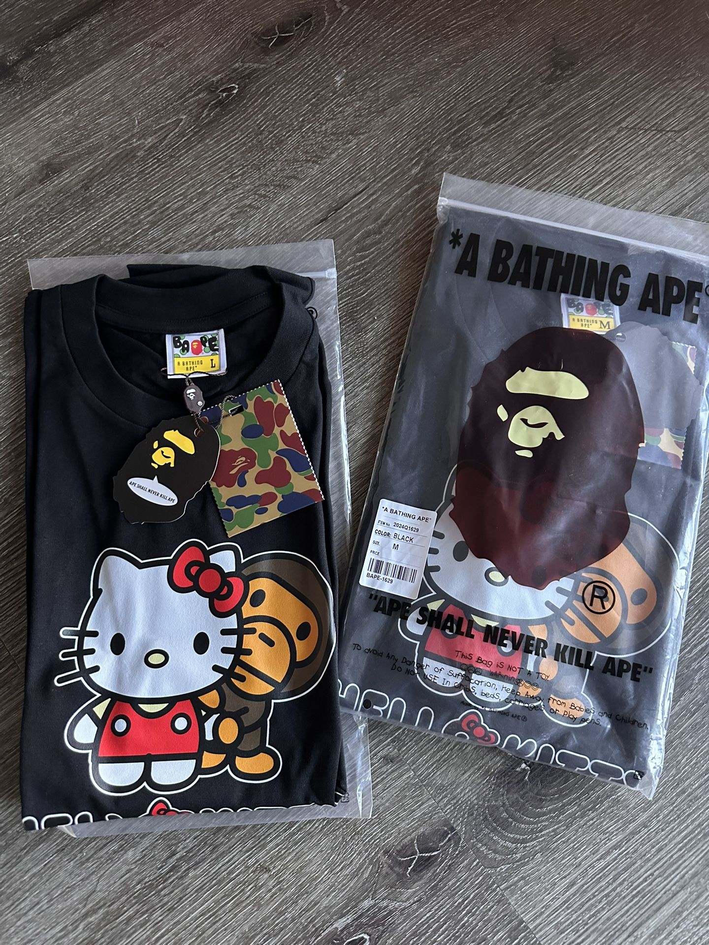 Black Hello Kitty & Milo Bape Tee
