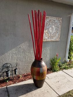 Floor Vase Decor w/ Sticks