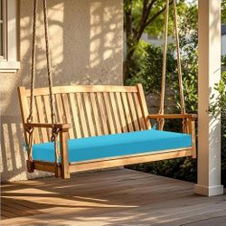 Outdoor Bench Cushion Waterproof 45"x18" – Fade-Resistant Patio Furniture Cushion with Ties 