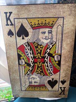 King of Spades Playing Card Wall Art