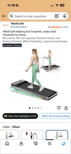 Walking pad with remote and rolling table