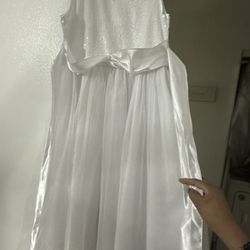 White Party Dress Size 14 Girls