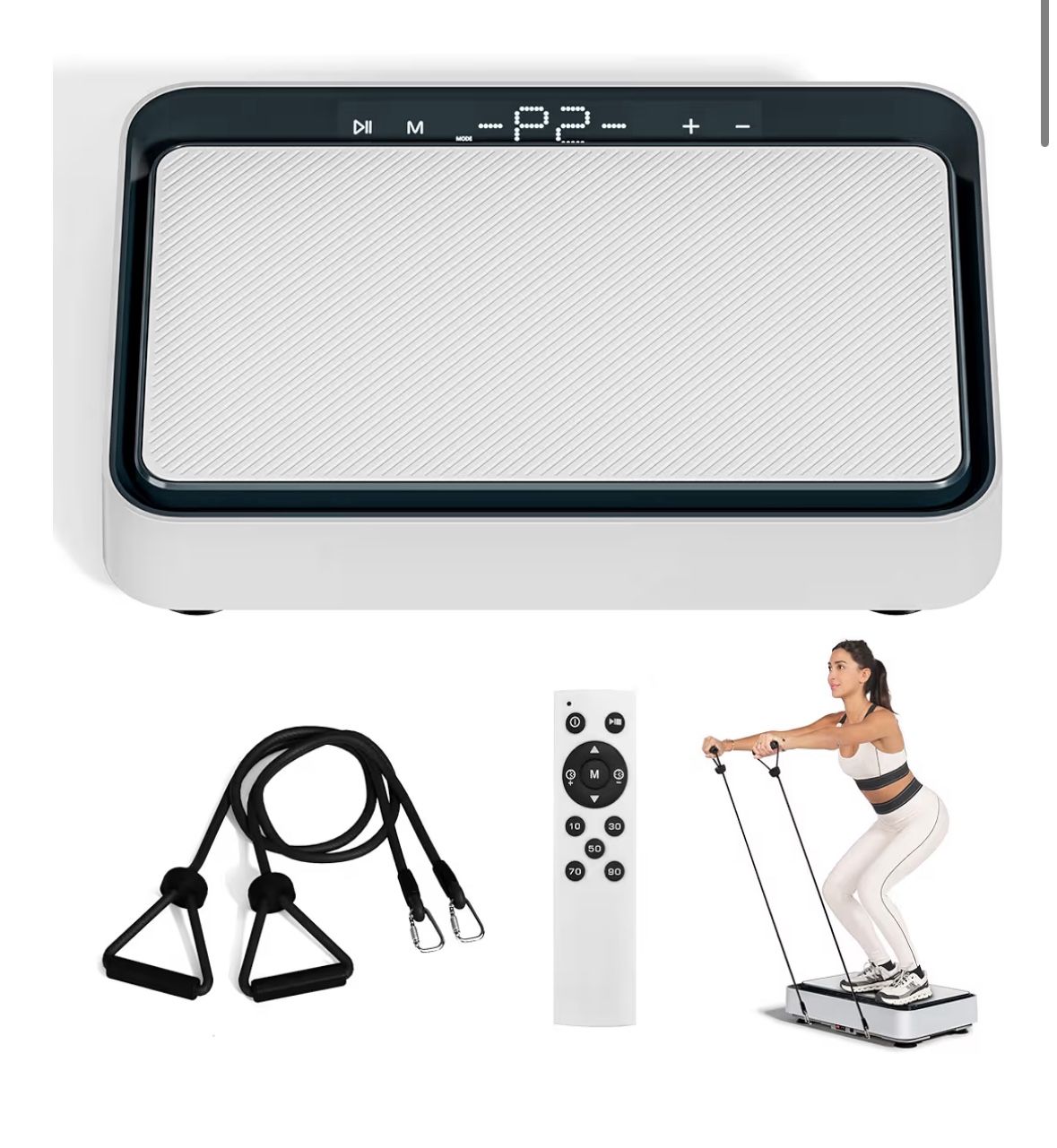 Vibration Plate - Full Body Workout Machine for Weight Loss & Muscle Recovery, Home Gym Equipment with Remote Control