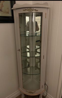 Curio Cabinet with Tempered Glass Doors