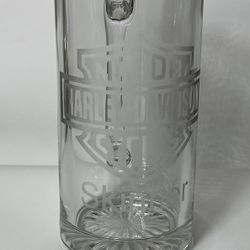 HARLEY DAVIDSON GLASS BEER JAR LARGE.