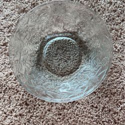Vintage Floral Crystal Bowl 