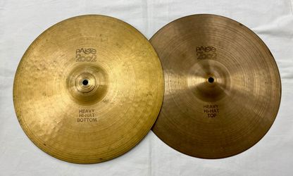 Paiste 2002 Heavy Hi-Hat Cymbals 14" Top Bottom Pair Switzerland