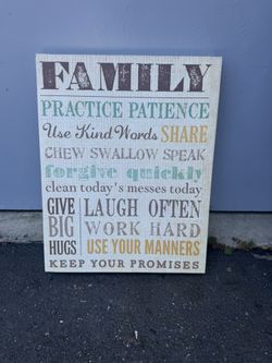 Inspirational Canvas Wall Hanging