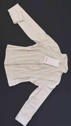 Light ivory gold zipper lululemon define jacket