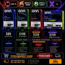Firestick 4K / Onn Streaming Device - SUPER TV / WORLD CUP SALE