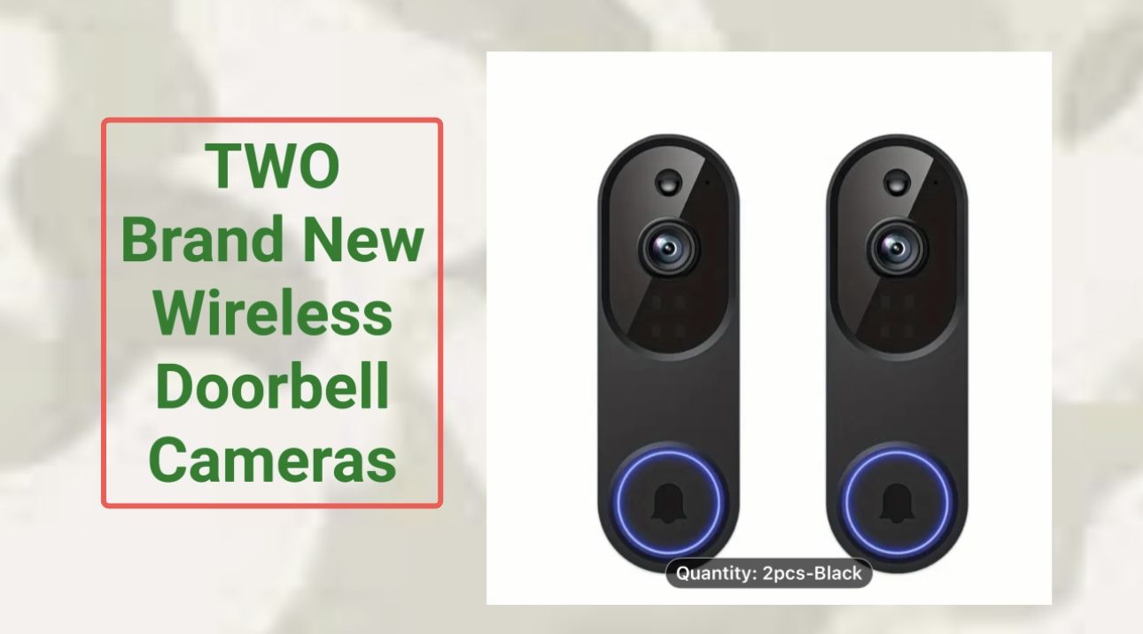 TWO Wireless Doorbell Cameras + Security Surveillance