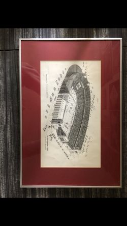 OSU Stadium Pencil Drawing by Newell H. Hartrum