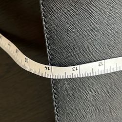 Black leather, Michael Kors purse 14 inches across