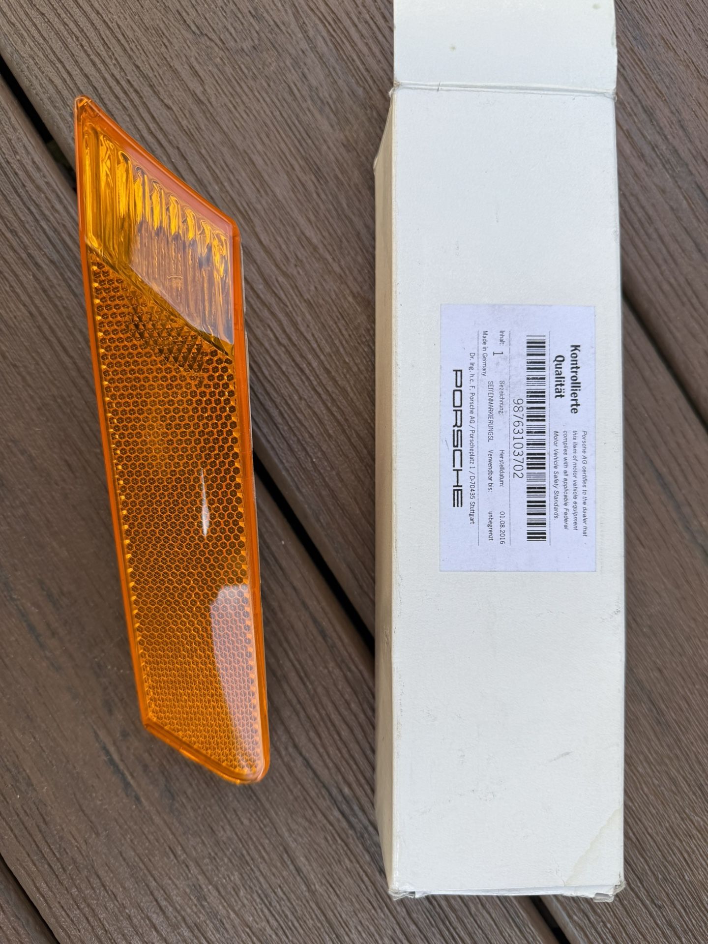 OEM side marker light for a Porsche