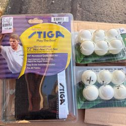 Ping Pong Table Top Recreational W/ 2 Package Of Balls