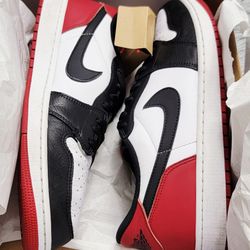 Size 13 Men's Nike Air Jordan 1 Retro Low OG 'Black Toe' (2023) CZ0790-106.
