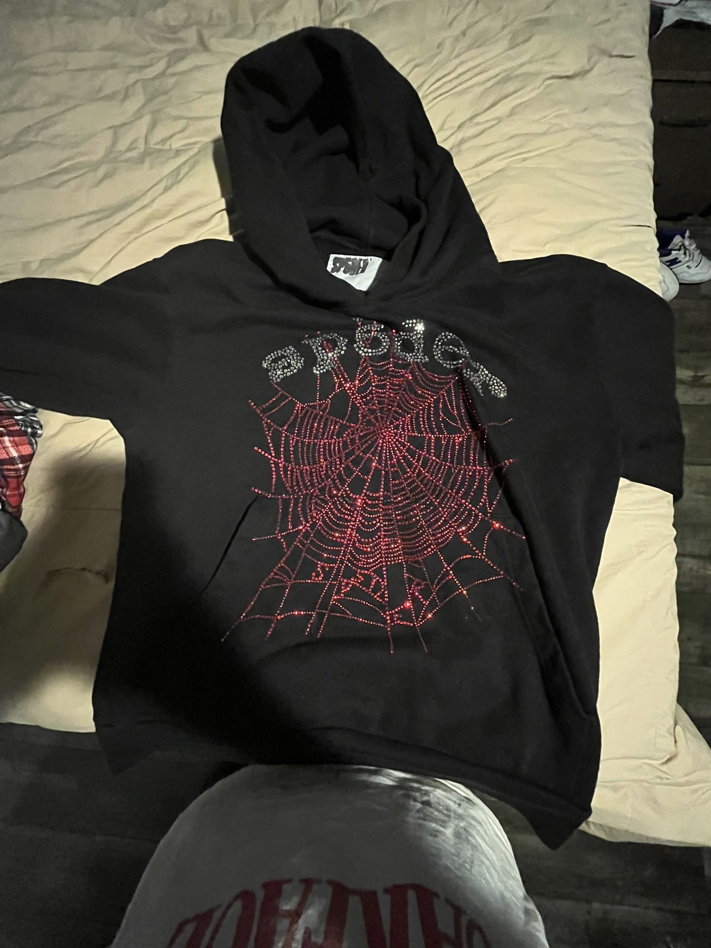 Sp5der Hoodie Rhine Stone V2