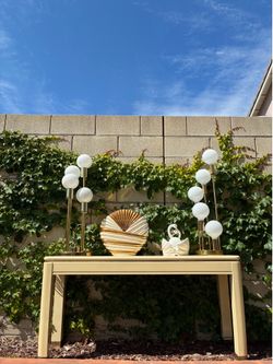 1980s postmodern Vintage brass cascade brass lamps - each