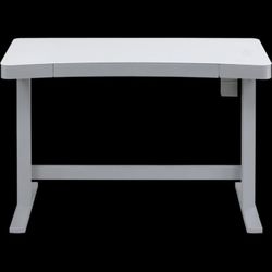 Tresanti Adjustable Height Sit/Stand Tech Desk, 47.3"L x 23.7"W x 29.4"- 47"H, White