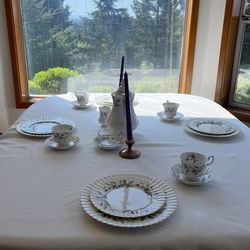 Royal Albert Brigadoon - four place settings plus coffeepot and creamer