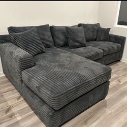 Brand New Comfy Plush Corduroy Sectional