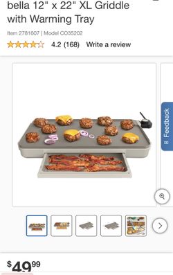 bella 12" x 22" XL Griddle with Warming Tray. I little used but works as expected.