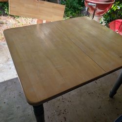 Solid Wood Table w/ Leaf 