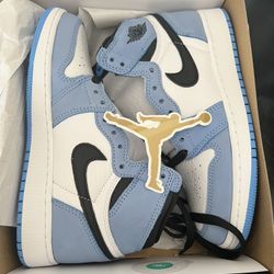 Jordan 1 High Og University Blue Sz 5 Youth/ 6.5 Woman