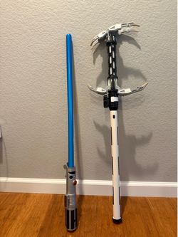 Disney Store Star Wars Anakin/Luke  Lightsaber and  First Order Judicial Stormtrooper Laser Axe Lightsaber