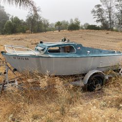 Old Boat With Trailer 