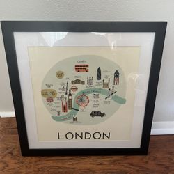Rifle Paper Co Framed London Map Print