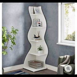 Corner Shelf, Modern Walk Corner Bookshelf