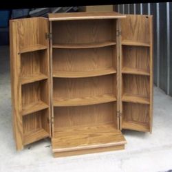 Wooden Cabinet Dvd/media Storage Closet 