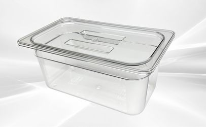 1-3 Size Clear Polycarbonate Food Pan - 6 Deep with lid 10 set