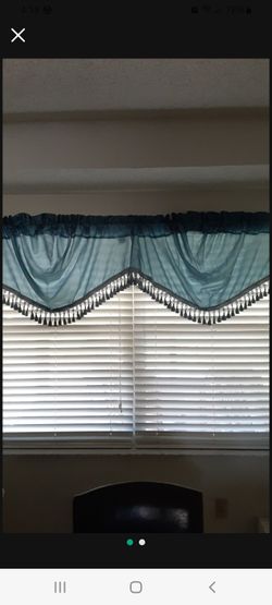 Beautiful Blue Swag Curtains