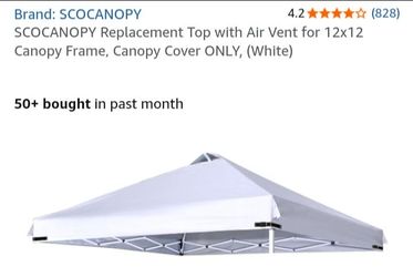 NEW SCOCANOPY REPLACEMENT TOP WITH AIR VENT 12X12