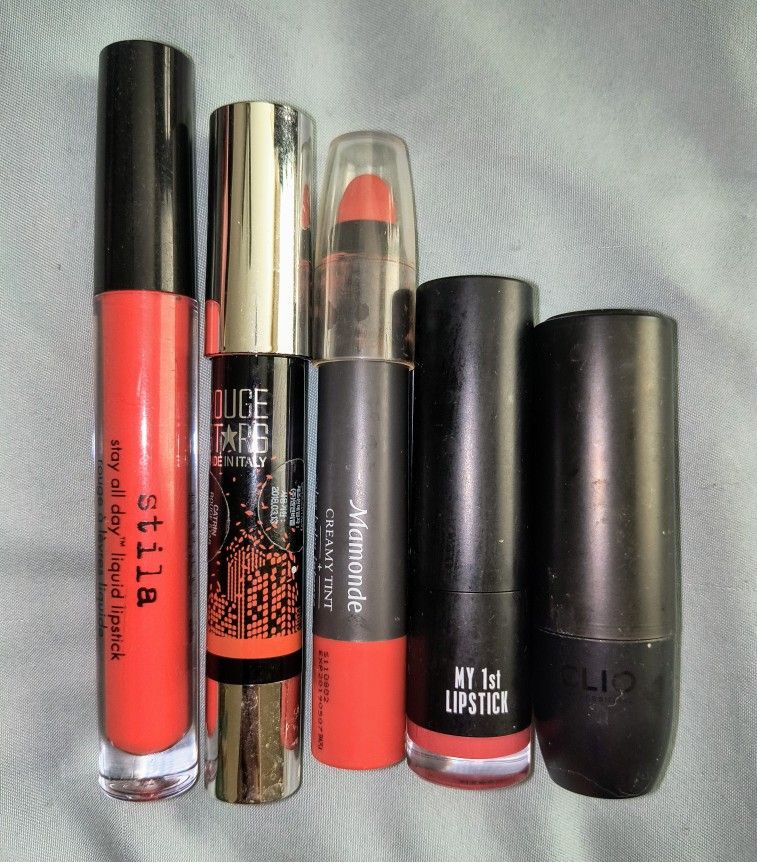 5 PC Lipstick Balm Stain Variety Bundle Lot