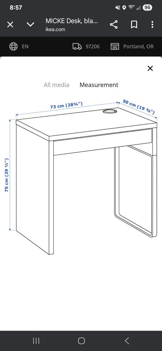 Ikea MICKE desk