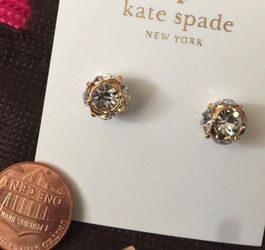Brand New Kate Spade Stud Earrings Style: O0RU1145 Color: Clear/Gold Come in Kate Spade jewelry bag