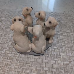 Yellow Lab Pups Votive Candle Holder 