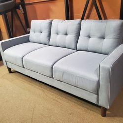 2pc Grey Sofa And Loveseat Set