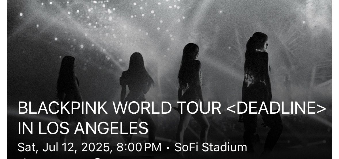 Black Pink Tickets Sofi Stadium July 12 Saturday 