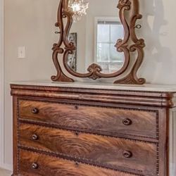 Beautiful Antique Dresser. Marble Top