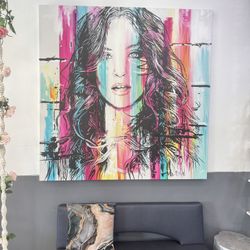 Hand-Painted Original Canvas – 60” x 60” by Local Artist