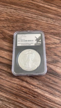 2024 silver eagle MS70 first day of issue special edition label limited 5,000