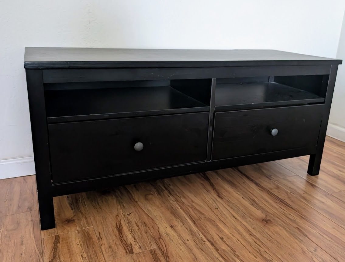 Ikea Hemnes dark brown/black espresso TV stand console living room media table with storage drawers
