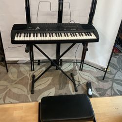 Roland Keyboard With Stand, Pedal And Bench
